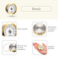 Miniatyrbilde 4 av 5: 2 Stykker Hygrometer Analog Hygrometer Mekanisk Rund Hygrometer Fuktighetsmåler for Skapbokser, 2 Tommer (Gull)