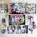 Miniatyrbilde 4 av 4: aespa gaveeske ny album \"MY WORLD\" tilbehør nøkkelring klistremerker lite kort lanyard stativ gavepakke