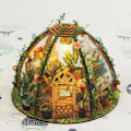 Miniatyrbillede 2 af 3: 1 stk. håndlavet DIY hytte stjernehimmel blomsterhus bygning model ornamenter træ samlemodel
