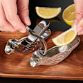 Miniatyrbillede 6 af 6: 2-pak Unikke Fugleformede Køkkenredskaber Citronpresser 304 Rustfrit Stål