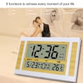 Miniatyrbild 4 av 5: Digital Väggklocka LCD Nummer Tid Temperatur Kalender Alarm Bordsklocka Modern Design Kontor