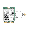 Miniatyrbillede 1 af 5: AX1675I WIFI Kort+2XAntenne WiFi 6E M.2 Key E CNVio 2 Bånd 2.4G/5G/6Ghz Trådløst Kort AX211 BT 5.2