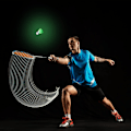 Miniatyrbillede 5 af 5: Selvlysende badmintonsæt 8 LED badminton H x Ø 8,5 x 6 cm Selvlysende badminton til udendørs brug, hvid, EU sæt