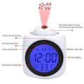 Miniatyrbild 5 av 5: Smart Väckarklocka Digital LED Projektor LCD-Display Röststyrd Tid Temperatur
