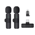 Lavalier Mini Mikrofon 2st Trådlös iPhone & Android För YouTube TikTok Vlog