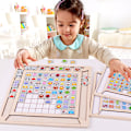 Miniatyrbild 2 av 5: Elimineringsspel för barn - Förskoleutbildning - Djurkoppling - Träleksaker