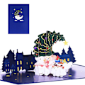 Miniatyrbillede 1 af 5: 3D Pop-up Julekort med Julemand og Måne