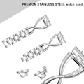 Miniatyrbillede 3 af 4: Passer til Galaxy Fit3 diamantrem SM-R390 zinklegering metal rustfrit stål ny rem
