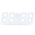 Miniatyrbillede 1 af 5: 3D LED Natlampe Digitalt Ur Stort Vægur Glødende Tilstand Lysstyrke Justerbar Elektronisk Bordur Display