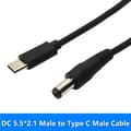 Miniatyrbilde 1 av 4: 1-pakning typec til dc5521 adapterkabel laptop 65w Typec til DC hurtigladekabel