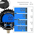 Miniatyrbillede 2 af 4: Digital Dæktryk Måler Dæktester Display Lufttryk Manometer Hurtigkobling Kobling Tråd 1/4