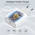 Miniatyrbild 3 av 5: USB-C-kontakt, 2-pack 20W snabbladdare för iPhone 15/14, Galaxy, Pixel, USBC Typ C väggströmadapter