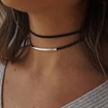 Miniatyrbilde 1 av 5: Justerbart svart choker-kjede for damer og jenter
