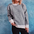 Miniatyrbild 2 av 5: Oversized tröjor för kvinnor Höst  Trendig Crewneck Batwing Lång S
