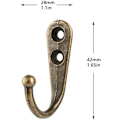 Miniatyrbilde 2 av 5: 10 stk bronse enkel kroker veggkroker klesstativ bronse tone montert