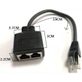 Miniatyrbillede 5 af 5: RJ45 Splitter Adapter, 1 til 2 Port RJ45 Netværk Ethernet Adapter Splitter, CAT8 Netværkskabel Splitter Adapter til Hjemmekontor