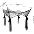 Miniatyrbilde 2 av 5: Myggnetting, King Size Fire Corner Post Canopy Gardiner for Sing