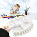 Miniatyrbillede 1 af 5: Non-Stick Maling Palet 2 stk. Kunstner Maling Blanding Bakke Palet 11,8 x 8 Tommer Let at Rengøre Oval Form Kunst Palet 17 Brønde (11,8 x 8 Tommer / 2 stk.)