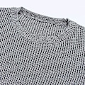 Miniatyrbilde 4 av 5: Kvinners søte hjertemønster albue lappeteppe casual crewneck strikkede