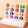 Miniatyrbild 1 av 4: Montessori-leksak formspikpussel för 12 - 18 - 24 månader B
