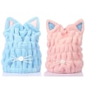 Miniatyrbillede 1 af 5: 2 stk. Mikrofiber Håndklæder til Hårtørring, Sødt Badehåndklæde Wrap, Ultra S