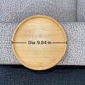 Miniatyrbillede 2 af 3: Sideborde Naturlig Bambus Sofa Armlæn Clip-on Bakke (rund)