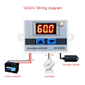 Miniatyrbillede 3 af 5: Digital Luftfugtighedskontrol Multifunktionel Praktisk Høj Præcision Digital Luftfugtighedskontrol Hygrometer Switch (220V)