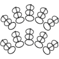Miniatyrbillede 1 af 5: 10 stk. Løsbladet mappe 3 ringbind Ringe Notesbog Klips Bogringe Tre hullers bindemiddel Segmenteret bindemiddel Bogringe Legering Sort