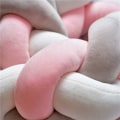 Miniatyrbillede 2 af 5: Flettet tremmesengs bumper - Blød 2M baby tremmesengs bumper ideel til din babys sikkerhed