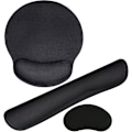 Miniatyrbild 1 av 5: Tangentbords handledsstöd kit, Ergonomisk musmatta med handledsstöd Halkfri matta Memory Foam Musmatta Skrivbordstillbehör för dator, Laptop (Svart)