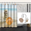 Miniatyrbillede 4 af 5: Seashell bruseforhængskroge, 12 rustfrie dekorative kroge i harpiks