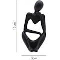 Miniatyrbillede 2 af 5: Tænkeren Statue, Resin Tænker Abstrakt Skulptur Statue Moderne Karakter