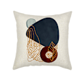 Miniatyrbild 5 av 5: Mid-Century Modern Boho Abstrakta Kuddfodral 18x18 Set av