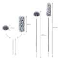Miniatyrbillede 4 af 5: Mikrofiber Teleskopisk Spindelvævsstøvsuger - Høj Loftbørste - Ridsefast - Vaskbar, Bøjbar - 254cm - Hjemmerengøringsværktøjer - Mørkegrå