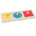 Miniatyrbild 2 av 4: Montessori Pussel Multi - Former Första Form Mega - Knapp Trä
