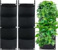 2-pack vertikala hängande planteringsväskor, planteringsväskor, trädgårdshängande väskor,