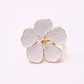 Miniatyrbillede 3 af 5: 6 stk. hvide blomsterservietringe, festlige guld servietringholder Fl