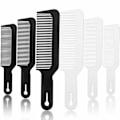 Miniatyrbilde 1 av 5: 6 stk. klippkammer, flate toppkammer barber for klipp-kutt og flattopper (svart, hvit)