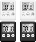 Stoppur, digital minuttimer med högt alarm, 3 i 1 installationsmetod minikökstimer