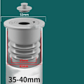 Miniatyrbilde 2 av 4: 1 stk Vaskemaskin Rørforbindelse, Vann Avløpsrør Tetning, Vaskemaskin Deodorant, Vask Avløp Grå, 35-40mm