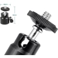 Miniatyrbilde 3 av 5: 1/4 tommers blitsskoadapter med ekstra blitsskoadapter-skrue for kameraer, videokameraer, smarttelefoner, Gopro, LED-videolys, mikrofon, videomonitor (2 pakker)