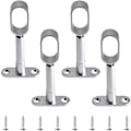 Miniatyrbilde 1 av 5: Pakke Justerbare Ovale Garderobestangbraketter Sink Legering Hul Stangholder for Garderobe Soverom Baderom