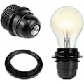 Miniatyrbillede 4 af 5: 4 stk. E27 fatningadapter fatning E27 sort E27 fatning skrue fatning