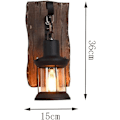 Pikkukuva 2 / 5: Massiivipuinen taotun raudan seinävalaisin Retro Industry Wall Sconce Glas