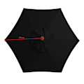 Miniatyrbillede 5 af 5: Parasol-erstatningsbetræk - 6 ribber - Diameter 2m - Vandtæt - UV-beskyttelse - Erstatningsstof - Sort