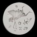 Miniatyrbillede 1 af 5: 1 stk. 3D fe 3D engel alfe silikone fondantform blomst pige kage cho