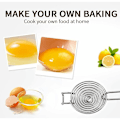 Miniatyrbilde 5 av 5: Egg Cutter 2 stk. Eggeskiller, Rustfritt Stål Eggehviteskiller med Skål