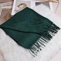 Miniatyrbillede 1 af 4: Sjal Efterår Kvinder Mænd 200 * 70 CM Vinter Silkeblød Elegant Blød Shawl til Bryllup Fest Aften, Grøn