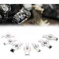 Miniatyrbild 3 av 5: Pieces Urband Clasp, Legering Urband Spänne Silverpolerat Fjärils Spänne för Läder Urband Remmar 15-17-19-21-23-25mm