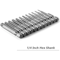 Pikkukuva 4 / 5: 12 kpl 50 mm Torx-kärkipääruuvibittisetti magneettiset ruuvibittiset 1/4\" kuusiokolovarsi S2-teräs T5-T40 tähtikärki turvallisuus Torx tamper-proof sähkö